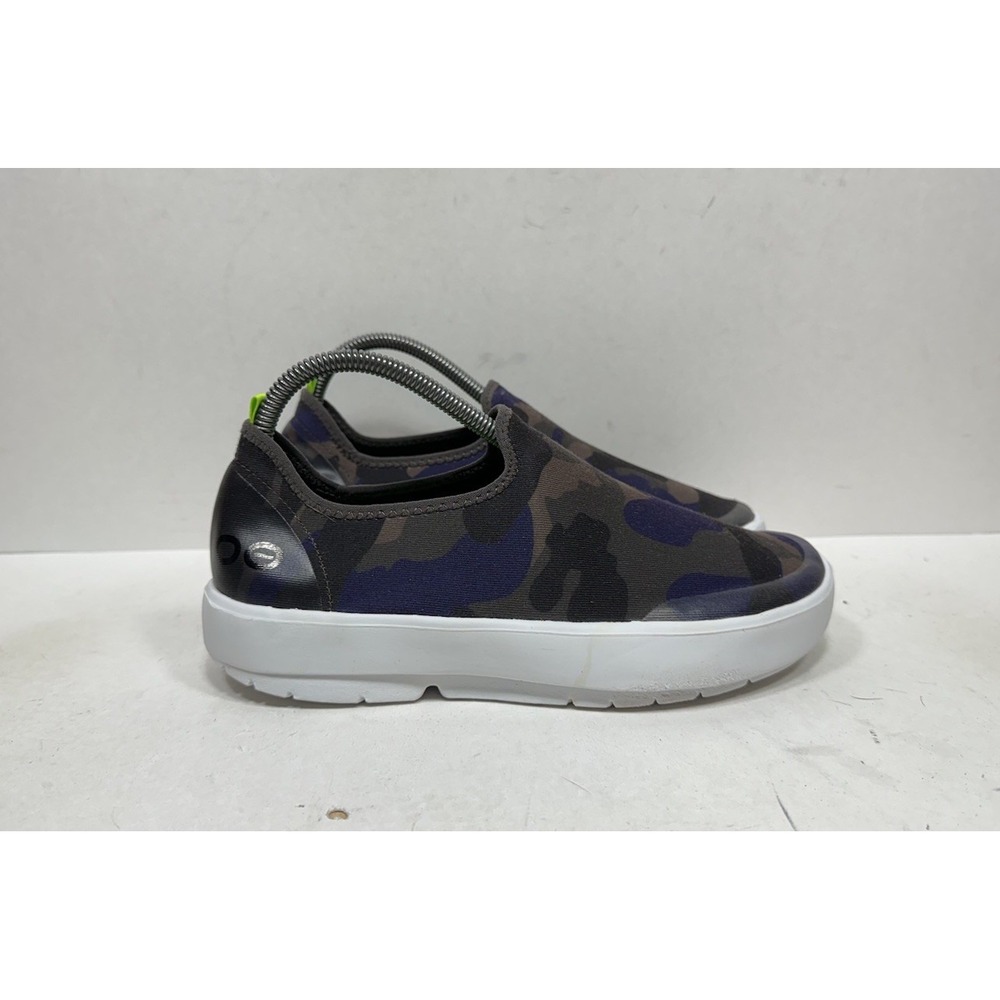 OOFOS Womens 8.5 OOmg Eezee Low Camo Slip On Recovery Shoes Purple Brown Comfort